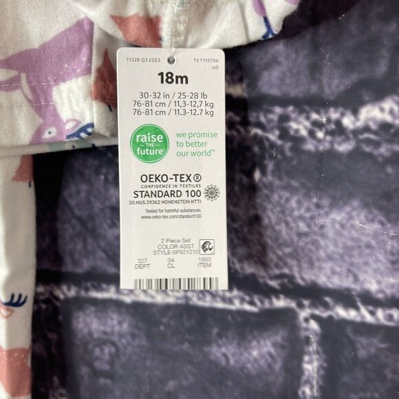 Carter’s Just One You Toddler Girl 18 Month Deer Reindeer Trees Pajamas - Picture 4 of 12